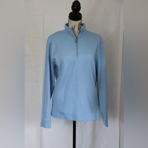 Vineyard Vines Light Blue 1/4 Zip Checkered Sweater Golf